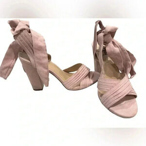 Just Fab Suede Wrap Heels